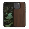 Husa Kwmobile pentru Apple iPhone 16 Pro Max, Maro, Lemn/Silicon, KWM000022UR001C