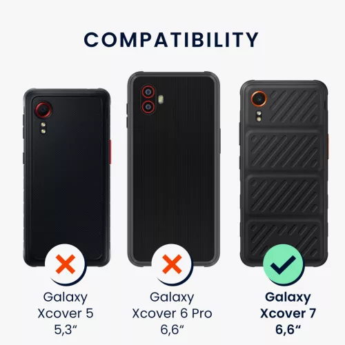 Husa Kwmobile pentru Samsung Galaxy Xcover 7, Albastru, Silicon, KWM000021VH004C