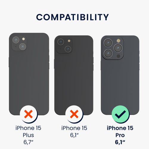 Husa Kwmobile pentru Apple iPhone 15 Pro, Multicolor, Lemn/Silicon, KWM000020EI004C