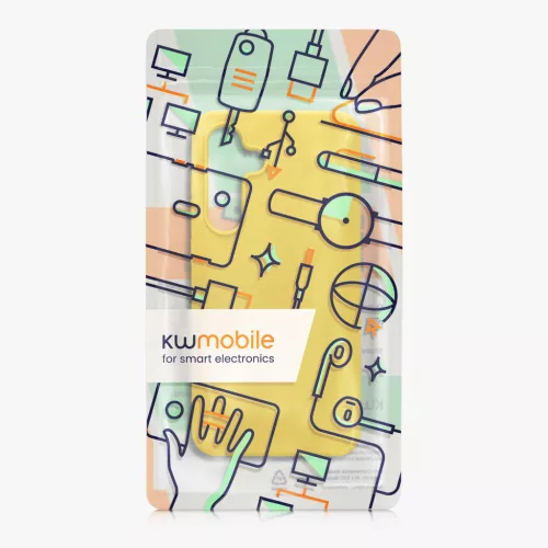 Husa Kwmobile pentru Samsung Galaxy S24 FE, Galben, Silicon, KWM000021WA008C
