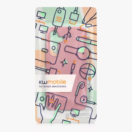 Husa Kwmobile pentru Samsung Galaxy S24 FE, Roz inchis, Silicon, KWM000021WA010C