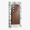 Husa Kwmobile pentru Samsung Galaxy S24 FE, Maro, Lemn/Silicon, KWM000021WK001C