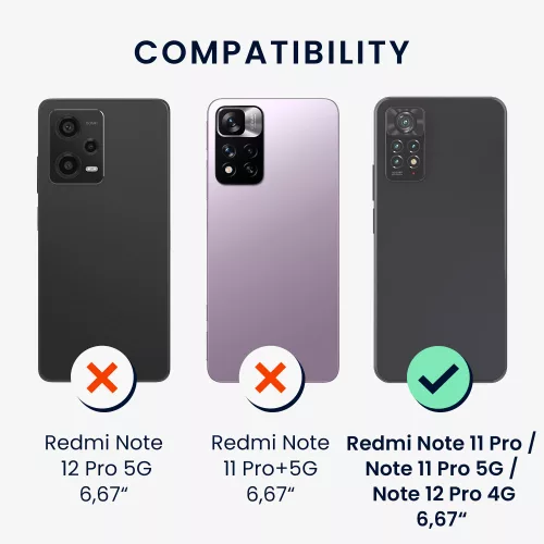 Husa Kwmobile pentru Xiaomi Redmi Note 11 Pro/Redmi Note 11 Pro 5G, Silicon, Albastru, 57373.202