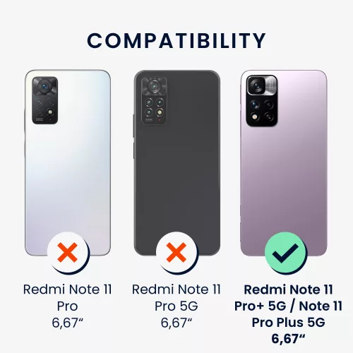 Husa kwmobile pentru Xiaomi Redmi Note 11 Pro Plus 5G, Lemn, Multicolor, 58100.06