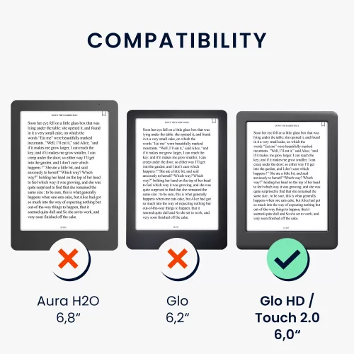 Husa pentru Kobo Glo HD/Touch 2.0, Kwmobile, Multicolor, Piele ecologica, 34348.49