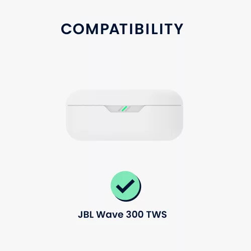 Husa kwmobile pentru JBL Wave 300 TWS, Silicon, Negru, 59786.01