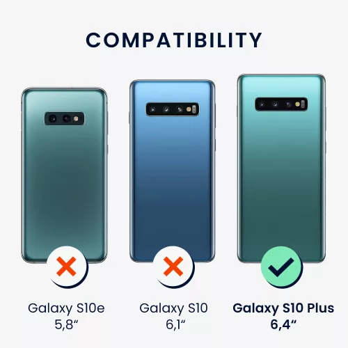 Husa kwmobile pentru Samsung Galaxy S10 Plus, Silicon, Crem, 49028.125
