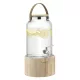 Dozator bauturi Navaris cu suport din lemn, 5.6L, cu robinet inox, elegant, sticla, 60333.01