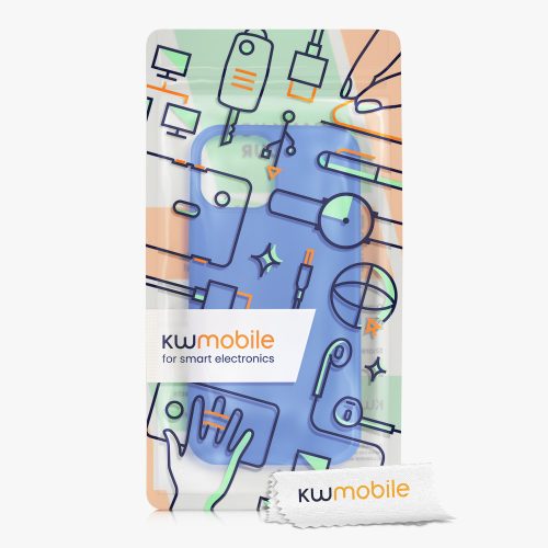 Husa kwmobile pentru Apple iPhone 13 Mini, Silicon, Albastru, 55877.134