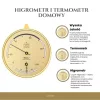 Higrometru și termometru Fischer, alamă și aluminiu, 8,7 x 8,4 cm