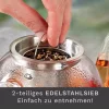 Ceainic din sticla Creano, 1 L, 3 piese, cu infuzor din inox, capac, anti-picurare