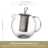 Ceainic din sticla Creano Jumbo, 2 L, cu infuzor din inox si capac