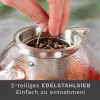 Ceainic din sticla Creano All-in-One, 0,85 L, cu infuzor din inox si capac, anti-picurare