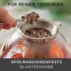 Ceainic din sticla Creano All-in-One, 1,7 L, cu infuzor din inox si capac, anti-picurare