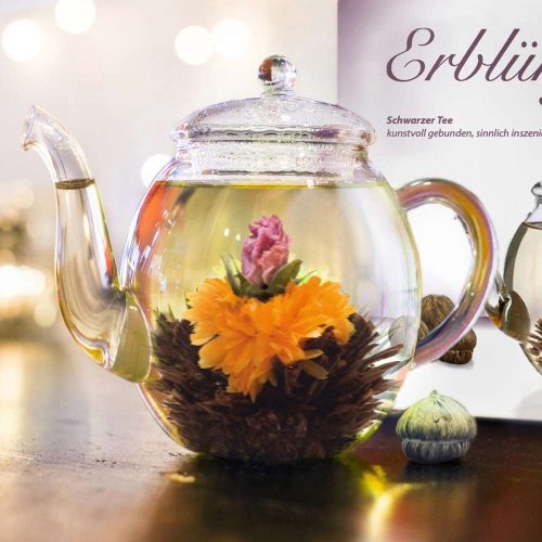 Amestec de ceai Creano Flowering Tea Mix ceai negru, aroma florala, set 6 bucati, cutie magnetica