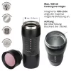 Cana termos Creano Design Travel Mug, 420 ml, inox, etansa, deschidere 360, roz