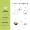 Ceainic din sticla Creano, 1,2 L, cu infuzor din inox, capac si 2 flori de ceai