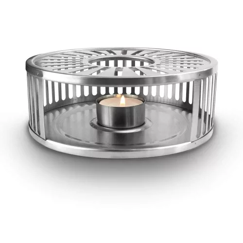 Suport incalzire ceainic Creano Stripes, din inox, cu suport pentru lumanare