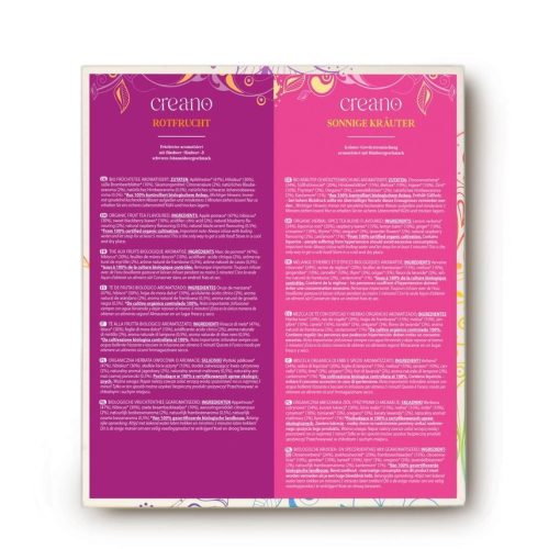 Set cadou ceai de fructe si plante Creano, 27 plicuri (9 varietati), 54 g, fara cofeina