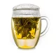 Pahar pentru ceai Creano All-In-One, 400 ml, filtru si capac din sticla, borosilicat
