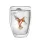 Pahar termic Creano Hummi, 250 ml, sticla borosilicata, perete dublu, decor colibri rosu