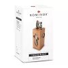 Set accesorii vin Rominox Beech Block, 6 piese, suport fag, tirbuson, dop si inel picurare