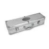 Set gratar Rominox Barbecue, 3 piese, geanta aluminiu, inox, cleste, spatula, furculita