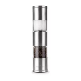   Rasnita dubla Rominox Dumelo, sare si piper, 2 mecanisme ceramice, inox, capace incluse