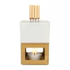 Set fondue ciocolata Rominox Dolce, ceramica, bambus, 4 furculite, suport lumanare, 11 x 15 cm