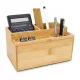 Organizator birou Rominox Butler, bambus, 3 compartimente, tava detasabila, design compact