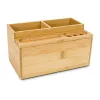 Organizator birou Rominox Butler, bambus, 3 compartimente, tava detasabila, design compact