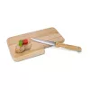 Tocator mic dejun Rominox Cena, lemn, cutit integrat zimtat, pentru snackuri, 23 x 14,5 cm