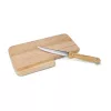 Tocator mic dejun Rominox Cena, lemn, cutit integrat zimtat, pentru snackuri, 23 x 14,5 cm