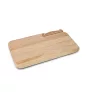 Tocator mic dejun Rominox Cena, lemn, cutit integrat zimtat, pentru snackuri, 23 x 14,5 cm