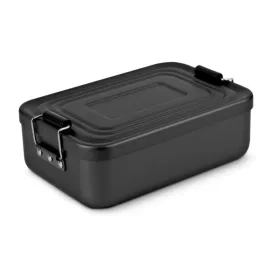   Lunchbox Rominox Quadra Matt Black, 900 ml, aluminiu, separator ajustabil, inchidere etansa