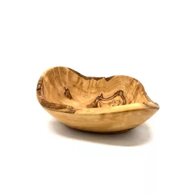   Bol rustic oval din lemn de maslin, 9-11 cm, latime 6 cm, pentru gustari si servire