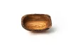Bol rustic oval din lemn de maslin, 12-14 cm, pentru gustari si servire