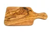 Tocator mic dejun din lemn de maslin cu maner, 30x15 cm, grosime 1.2 cm