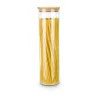 Borcan depozitare Rominox Longo, 1,4 L, pentru paste lungi, capac bambus, etansare