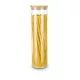 Borcan depozitare Rominox Longo, 1,4 L, pentru paste lungi, capac bambus, etansare