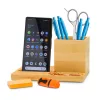 Organizator birou Rominox Desk, bambus, suport telefon, compartimente, 18 x 9 x 10 cm