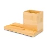 Organizator birou Rominox Desk, bambus, suport telefon, compartimente, 18 x 9 x 10 cm