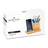 Organizator birou Rominox Desk, bambus, suport telefon, compartimente, 18 x 9 x 10 cm