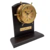 Ceas decorativ Giftdeco, alamă și lemn, înălțime 22 cm, stil nautic