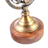 Astrolab decorativ Giftdeco ARM-0019, alamă și lemn, 7 x 6 x 13cm