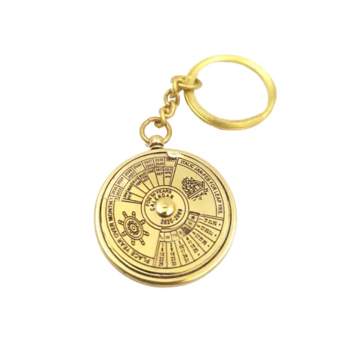 Breloc Giftdeco KR61, alamă, diametru 3,5 cm
