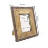 Ramă foto Giftdeco A-1106A, pentru fotografie 10 x 15cm, lemn de mango și metal, 25,5 x 20,5 cm