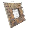 Ramă foto Giftdeco A-1106, lemn de mango și metal, fotografie 10 x 10 cm, ramă 20 x 20 cm, stil vintage