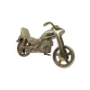 Machetă motocicletă cruiser Giftdeco N-2784, aluminiu, finisaj alamă antică, 23 x 14 cm