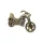 Machetă motocicletă cruiser Giftdeco N-2784, aluminiu, finisaj alamă antică, 23 x 14 cm